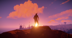 Harbor sun set graphic