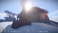 Quarry on Snow Covered Mountain