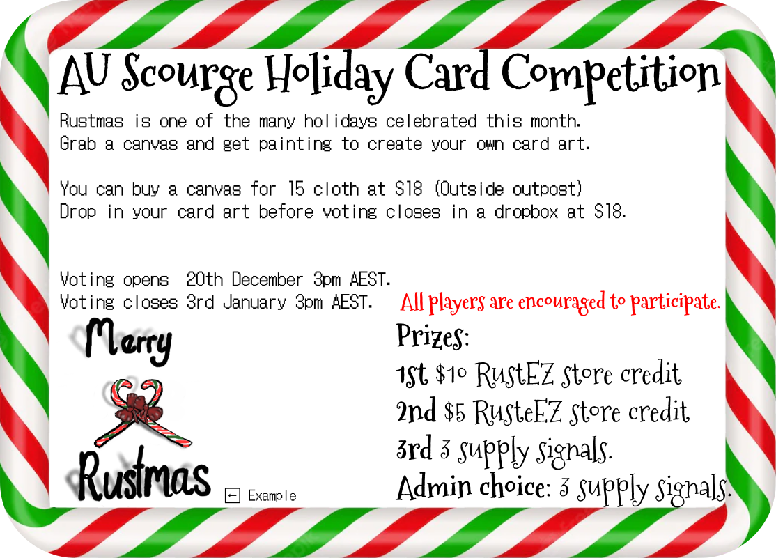 AU Scourge Holiday card competition