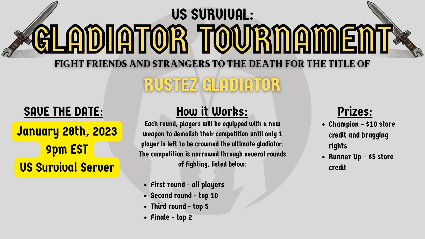 US Survival - Gladiator Tournament!