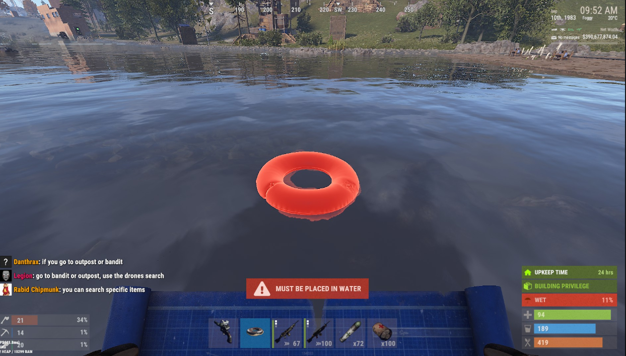 More information about "Water Toys not usable"