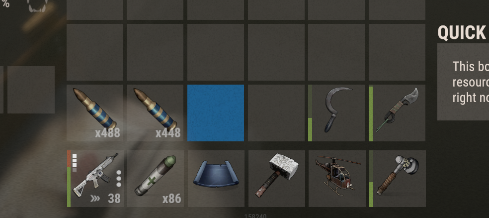More information about "Moto disappear when placing over heli in inventory"